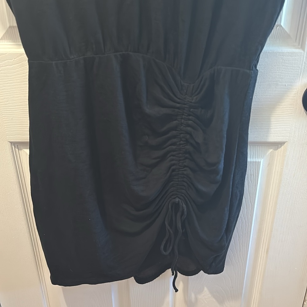 Black Dolman Sleeve Mini Dress - Picture 2 of 3